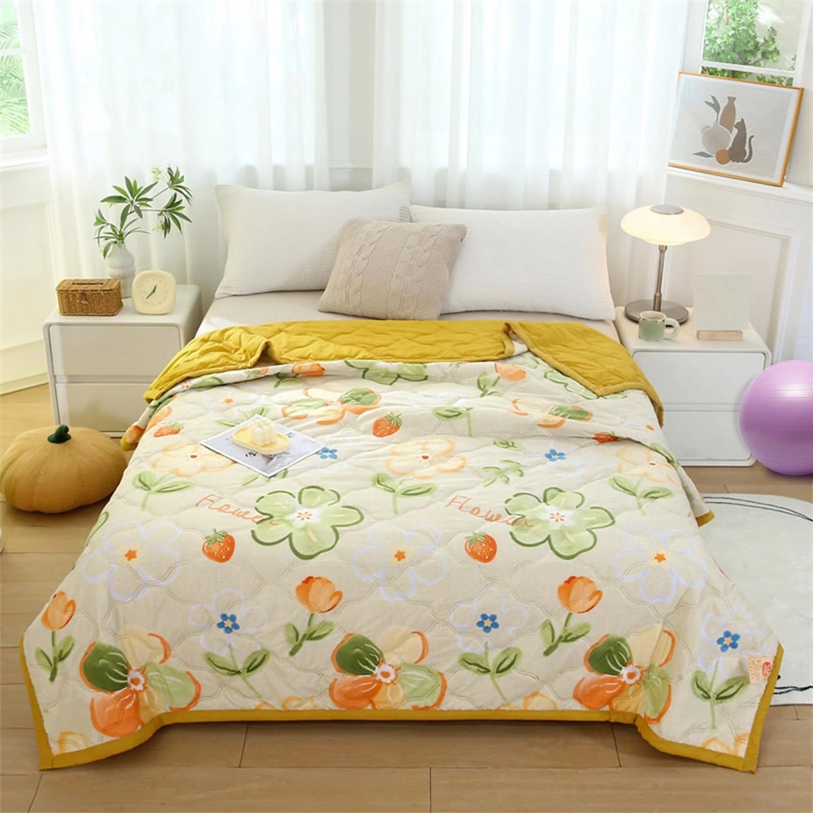 Cotton Printed Summer Quilt – Lightweight, Breathable & Cool Comfort