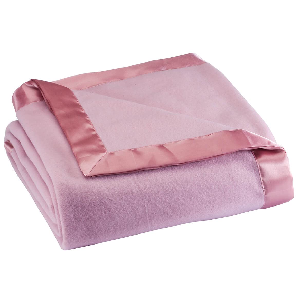 Satin-Trim Fleece Blanket – Soft, Cozy & Versatile Comfort