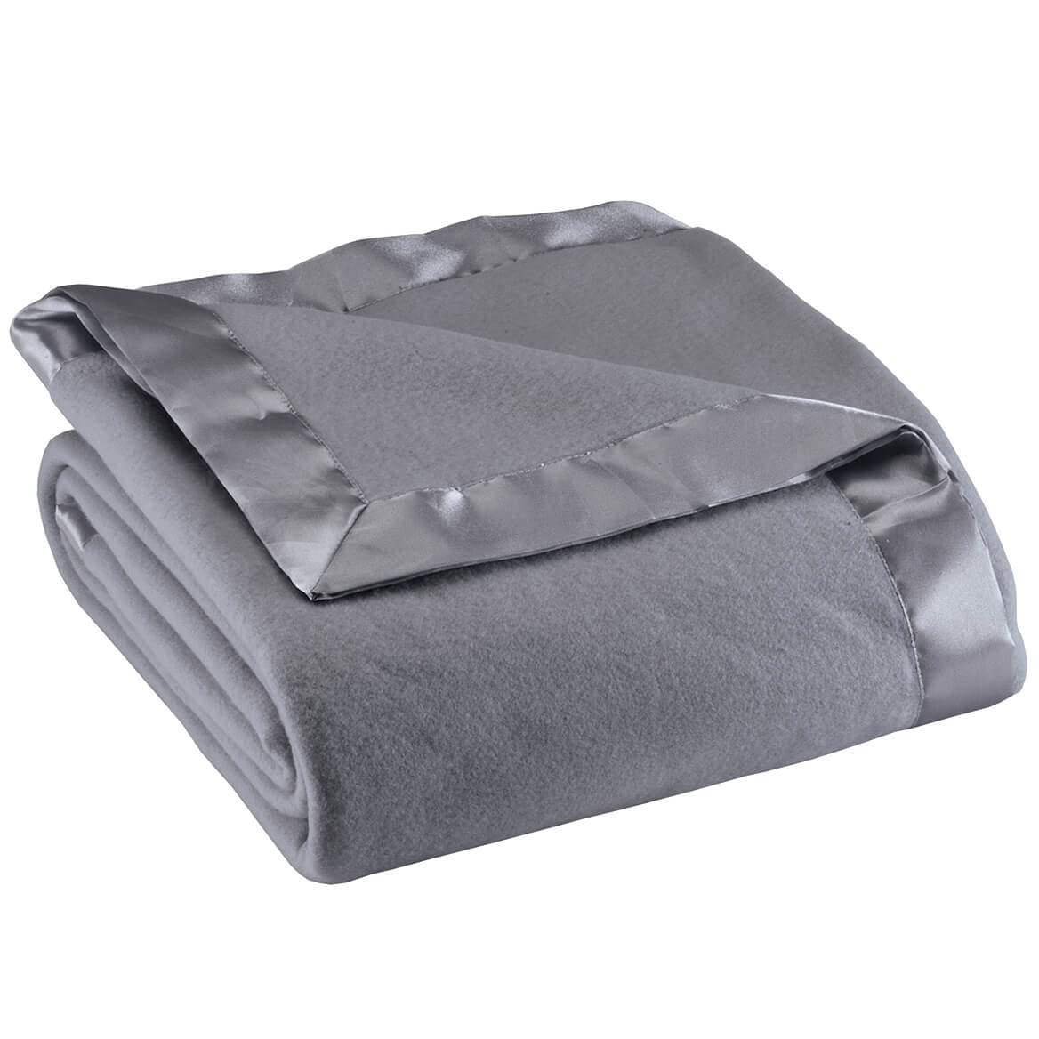 Satin-Trim Fleece Blanket – Soft, Cozy & Versatile Comfort
