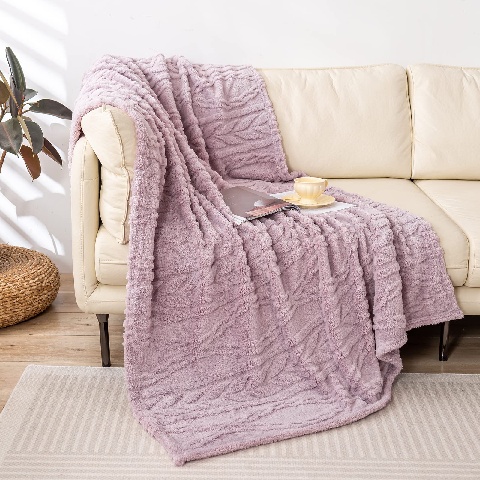 Thick Plush Sherpa Throw Blanket – 3D Bohemian Pattern Cozy Blanket