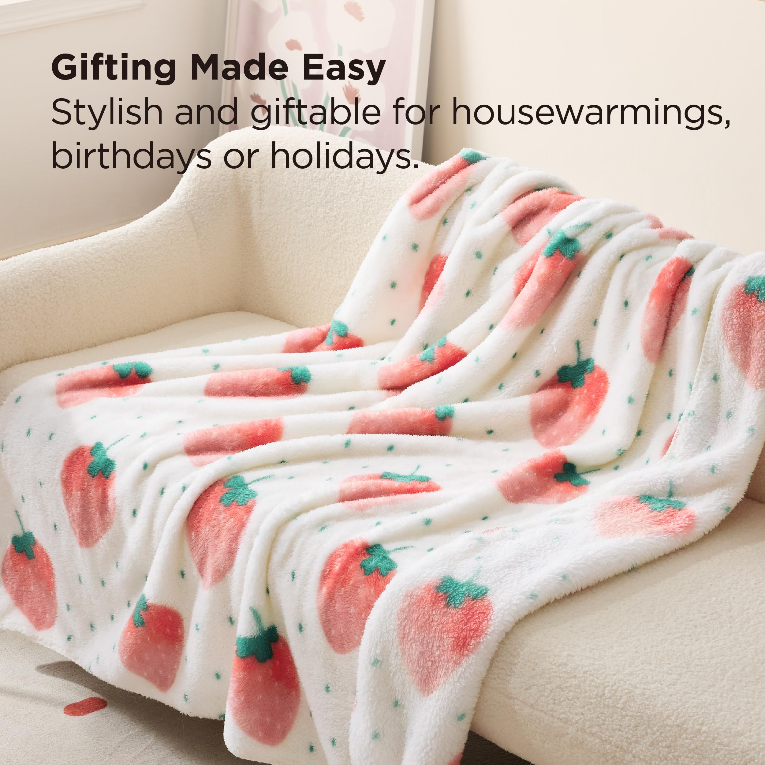 Soft Printed Fleece Throw Blanket – Lightweight All-Season Decorative Blanket