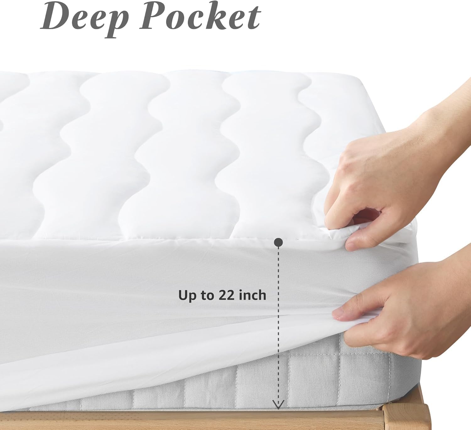 Premium Cotton Waterproof Quilted Mattress Protector with Deep Pocket