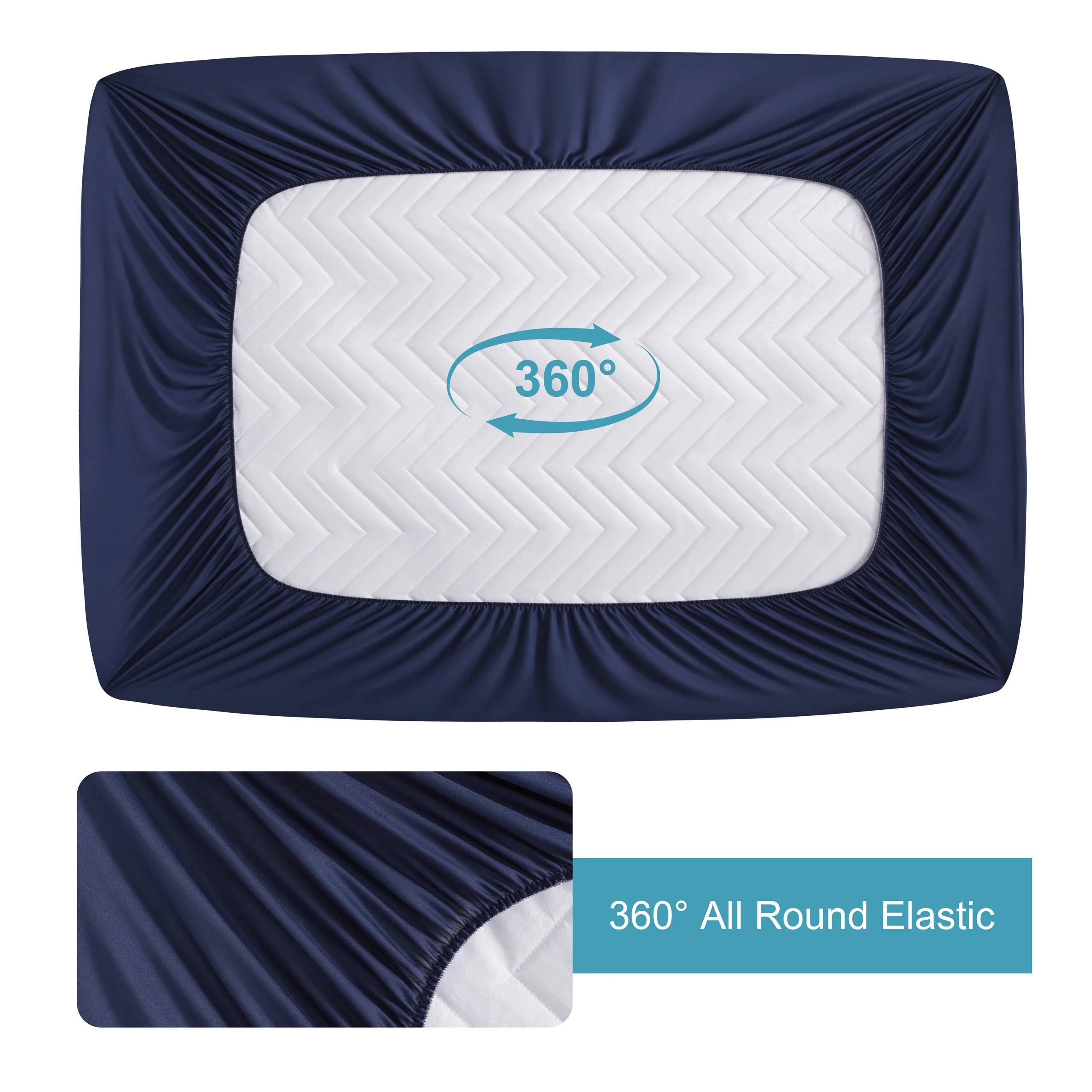 Waterproof Quilted Mattress Protector – Breathable Fitted Bed Cover