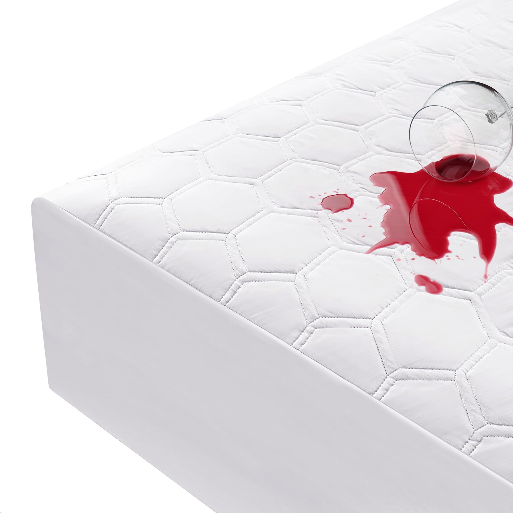 Microfiber Waterproof Mattress Protector with Quilted Breathable Surface