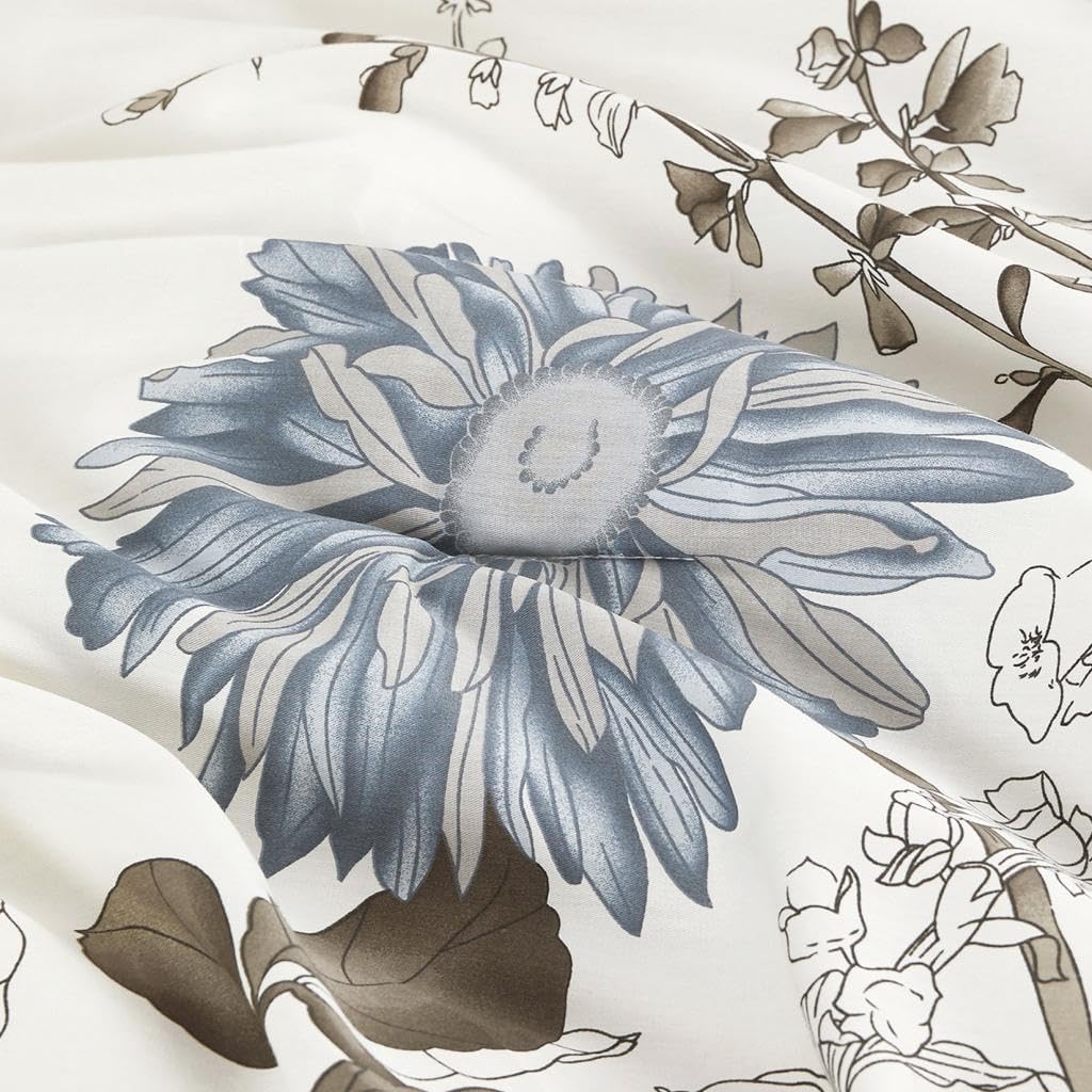 Cotton Printed Comforter 3-Piece Bedding Set – Vintage Floral, Soft & All-Season