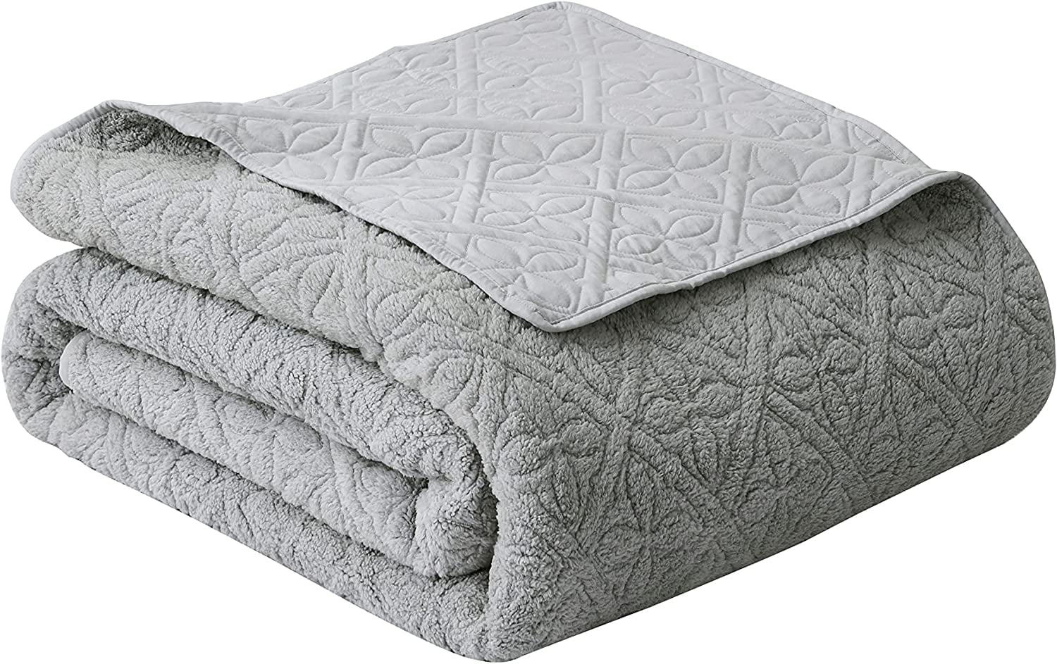 Microfiber Geometric Ultrasonic Quilted Bedspread Set – Lightweight All-Season 3-Piece Set