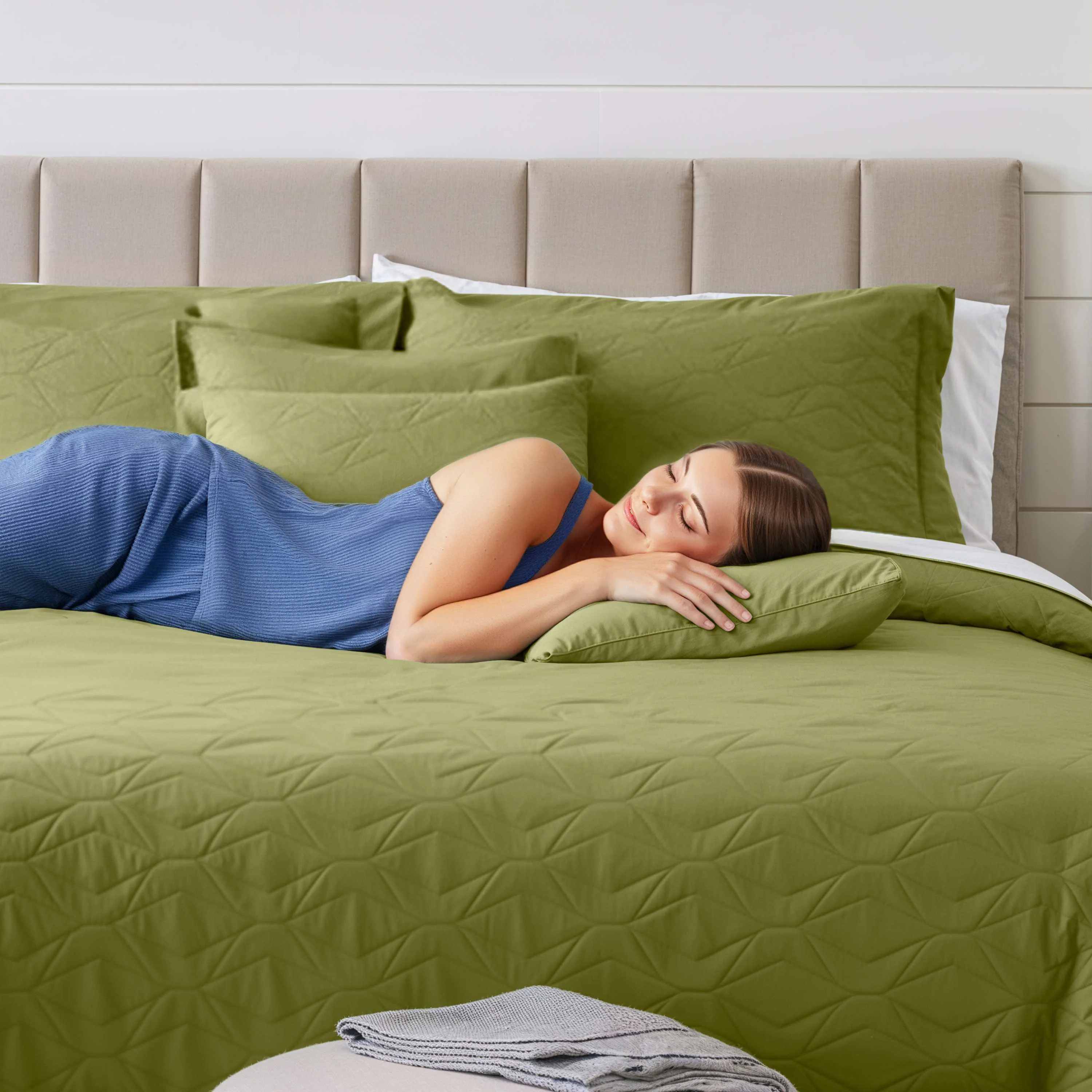 Diamond Ultrasonic Quilted Bedspread 3-Piece Set