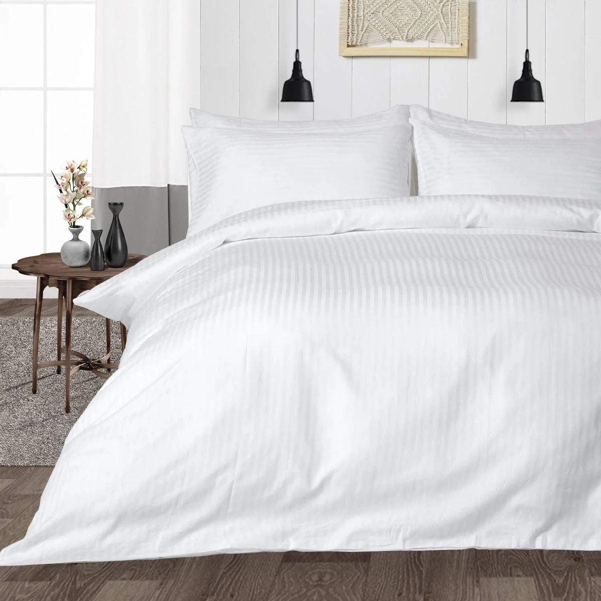 Luxury Egyptian Cotton Sateen Duvet Cover Set, Egyptian Cotton, 3-Piece