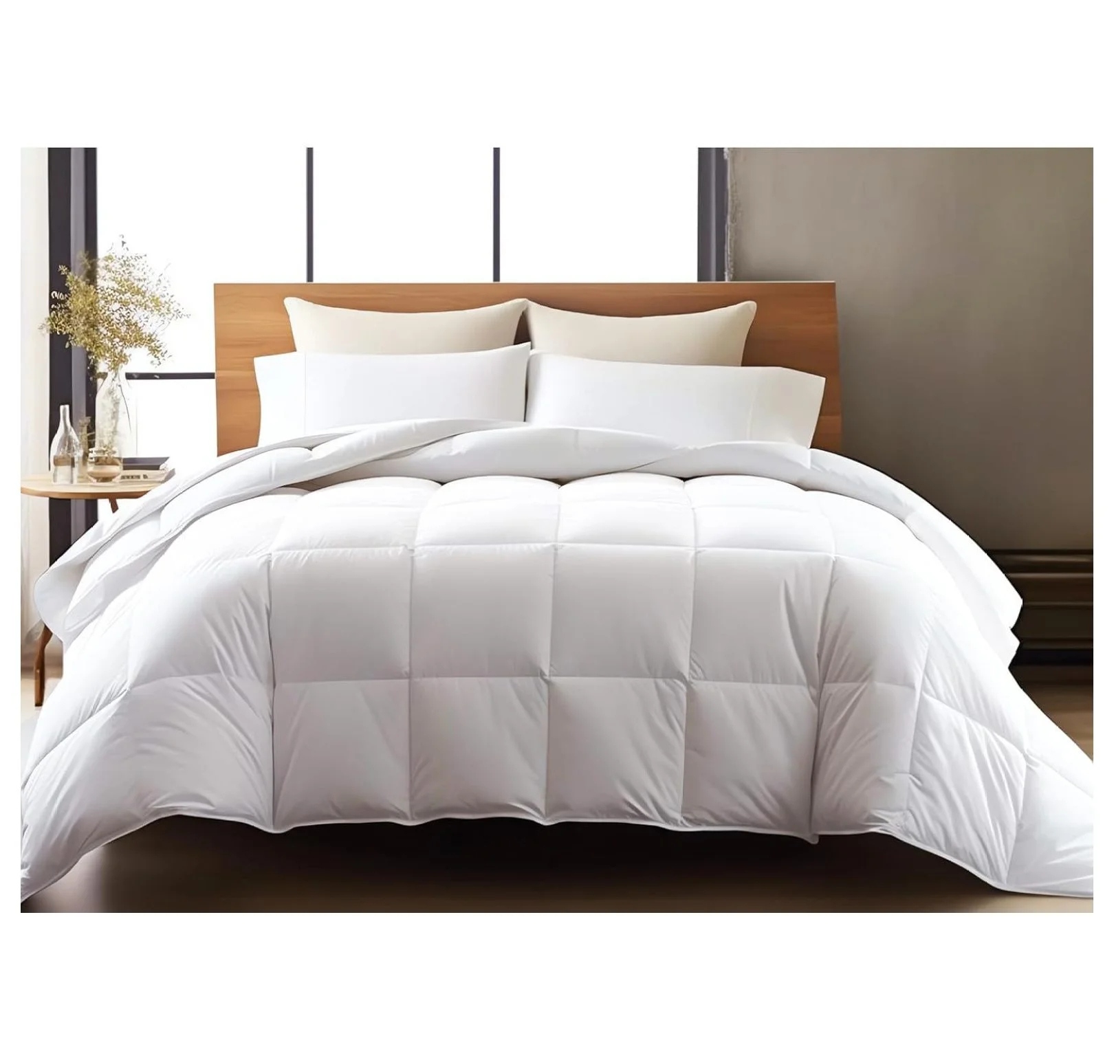 Minimalist Down Alternative Comforter, 9D Microfiber Fill, All-Season