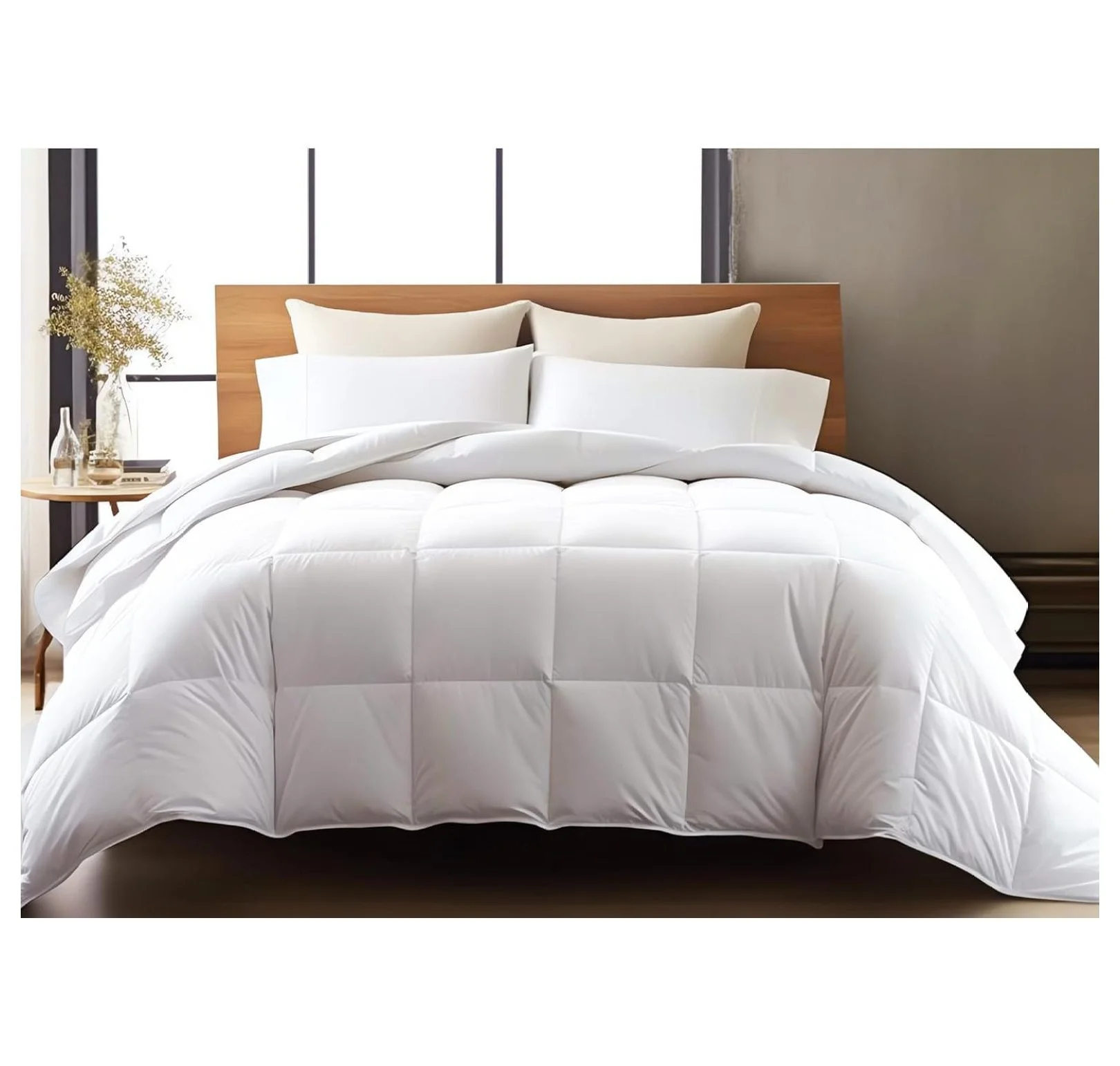 Minimalist Down Alternative Comforter, 9D Microfiber Fill, All-Season