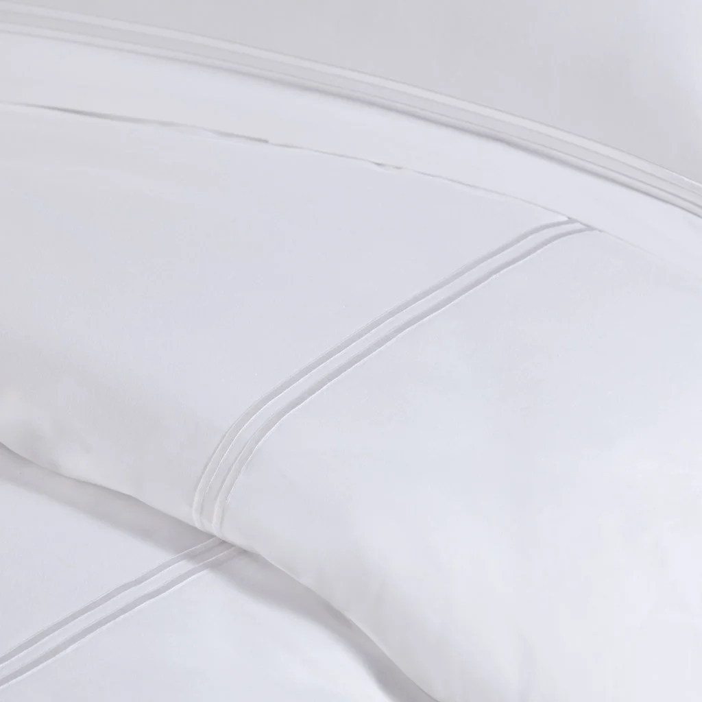 500 Thread Count Cotton Sateen Embroidered Bedding Set, 5-Piece