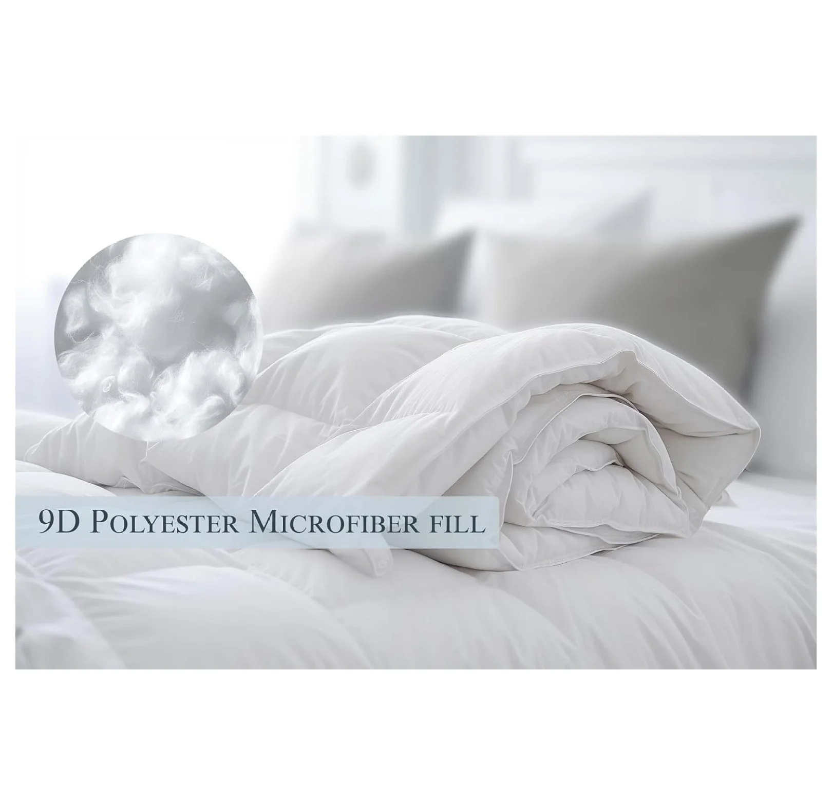 Minimalist Down Alternative Comforter, 9D Microfiber Fill, All-Season
