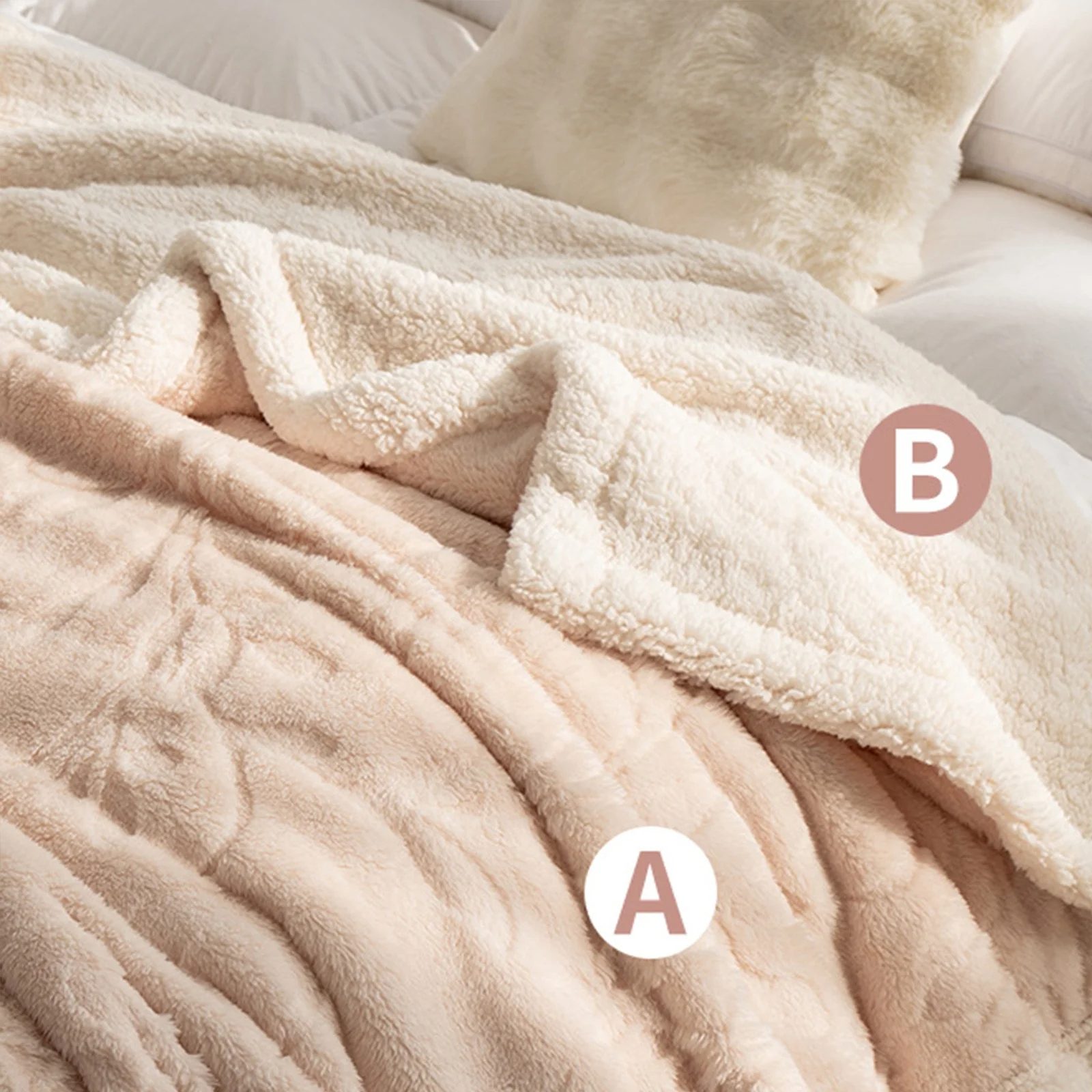 Flannel & Sherpa Double-Layer Blanket – Ultra-Soft All-Season Cozy Throw