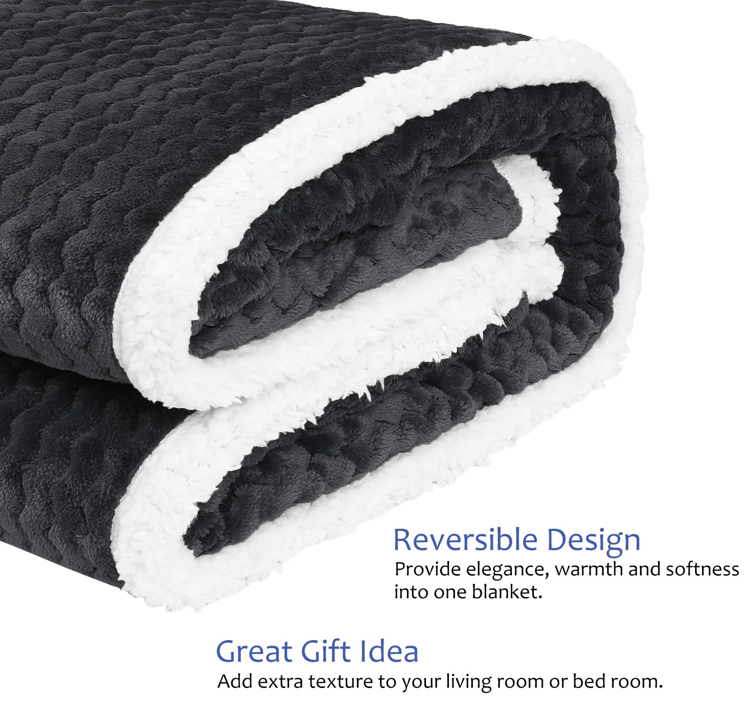 Double-Layer Sherpa Fleece Blanket – Reversible Ultra-Soft Plush Throw