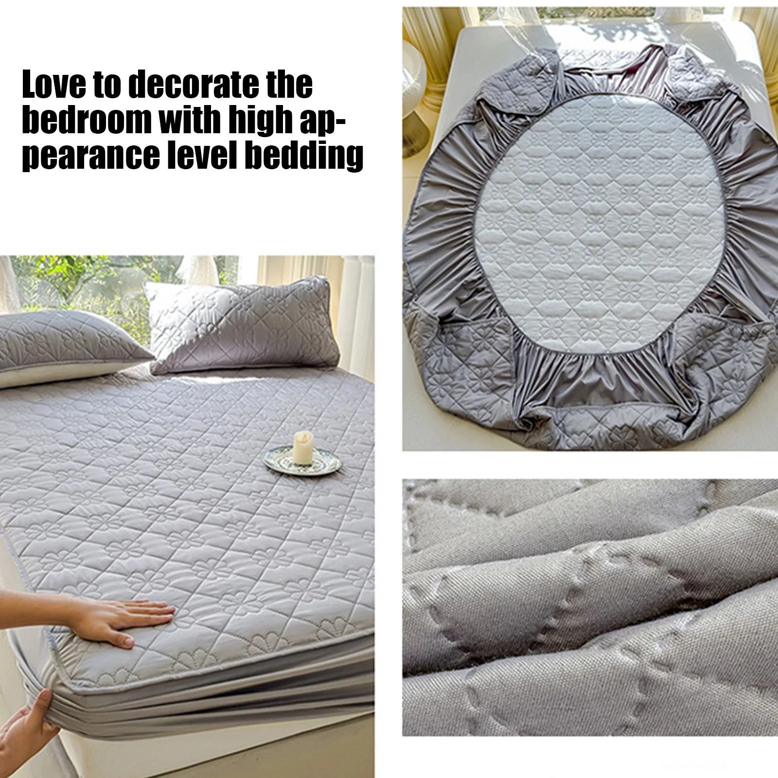 Ultra-Soft Waterproof Stretch Fitted Sheet – 4-Way Stretch Mattress Protector up to 12” Deep