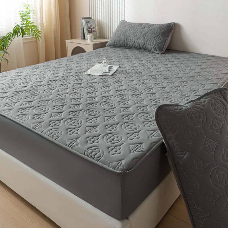 Classic Stylish Waterproof Fitted Mattress Protector – Soft Microfiber Bed Cover