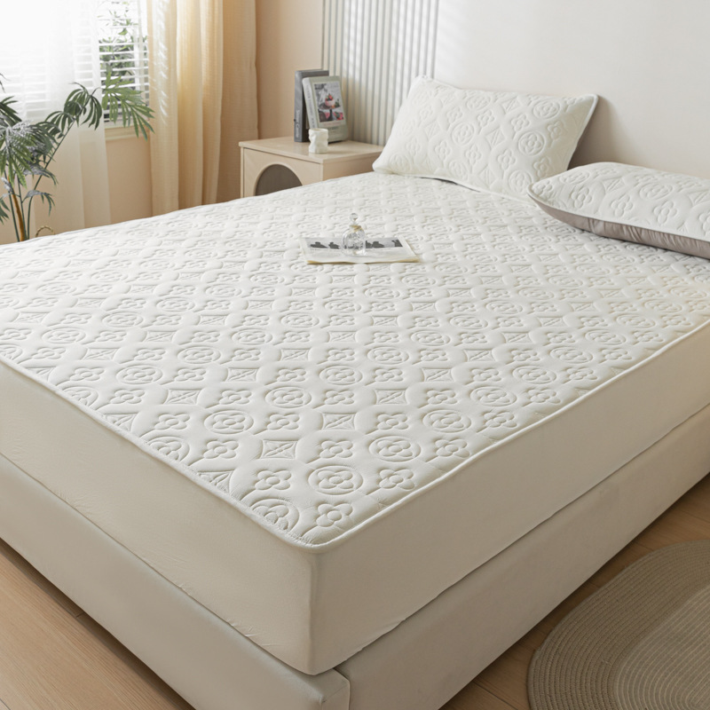 Classic Stylish Waterproof Fitted Mattress Protector – Soft Microfiber Bed Cover