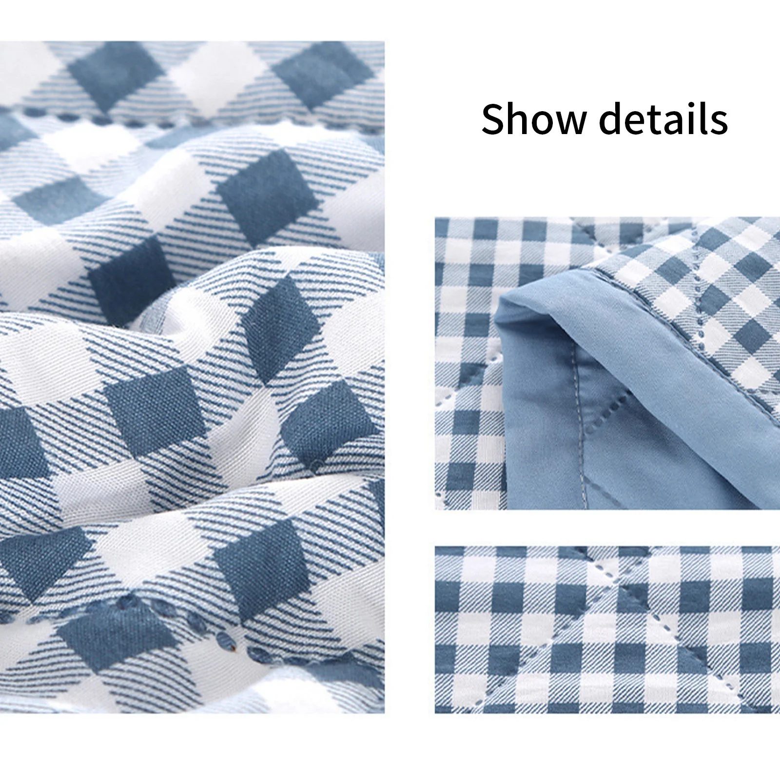 Classic Plaid Printed Summer Quilt – Reversible Lightweight Breathable Comforter