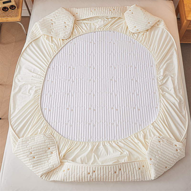 Shining Star Waterproof Fitted Mattress Protector – 360° Soft Microfiber Bed Cover