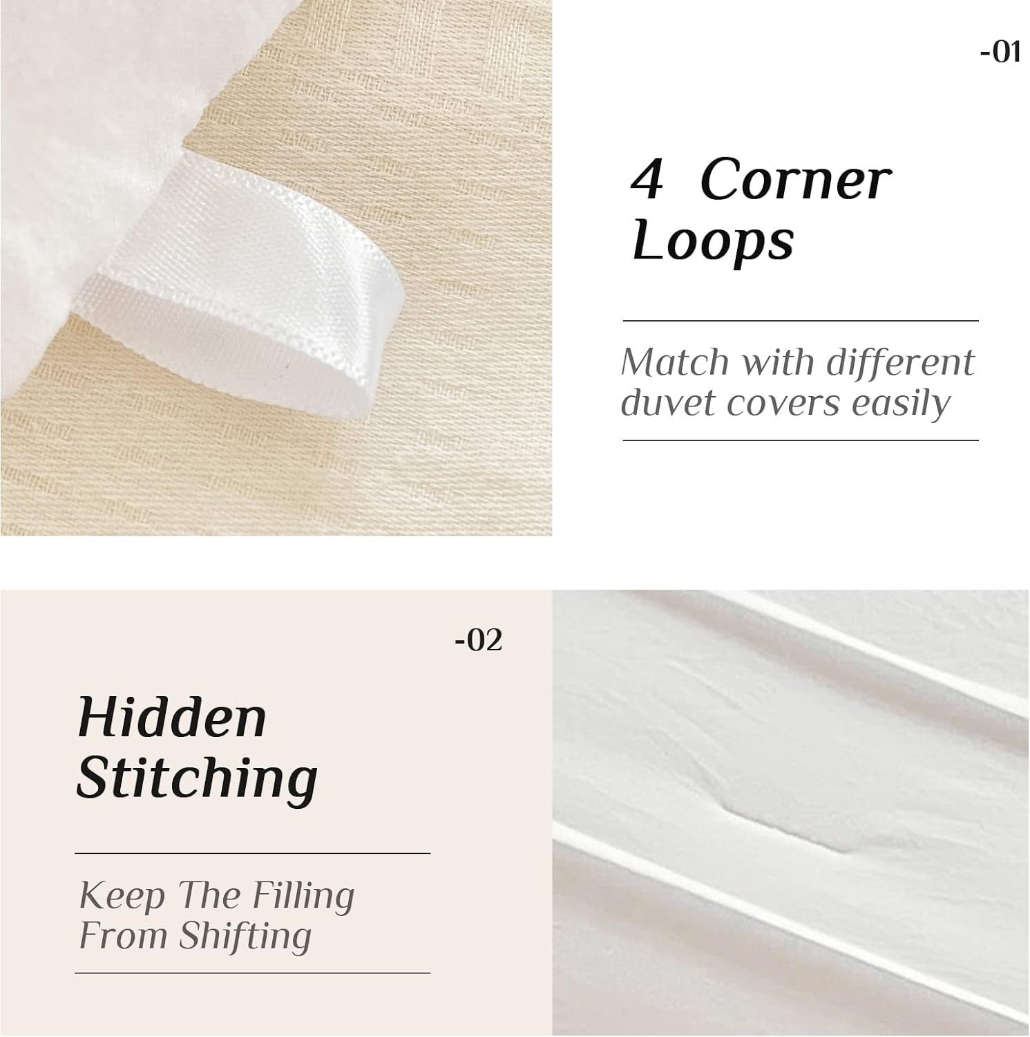 Ultra-Soft Pleated Microfiber Comforter Set – 3 Piece Washed Microfiber Bedding Set