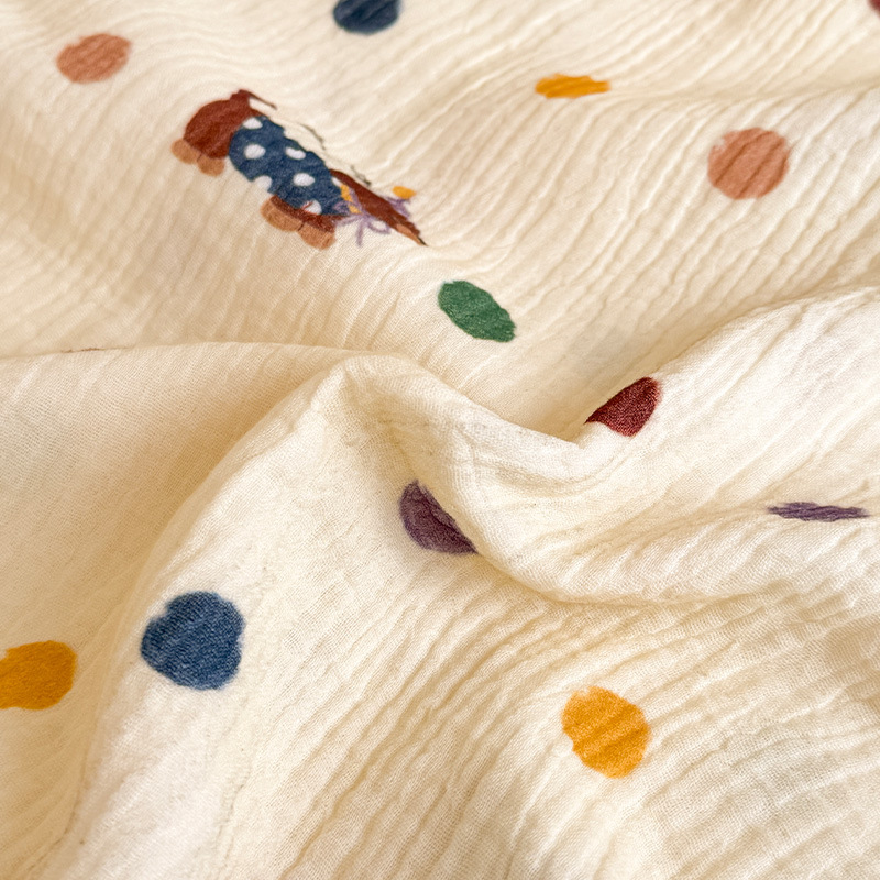 Cotton Crinkle Gauze Printed Summer Comforter Set – 3 Piece Lightweight Breathable Quilt Set