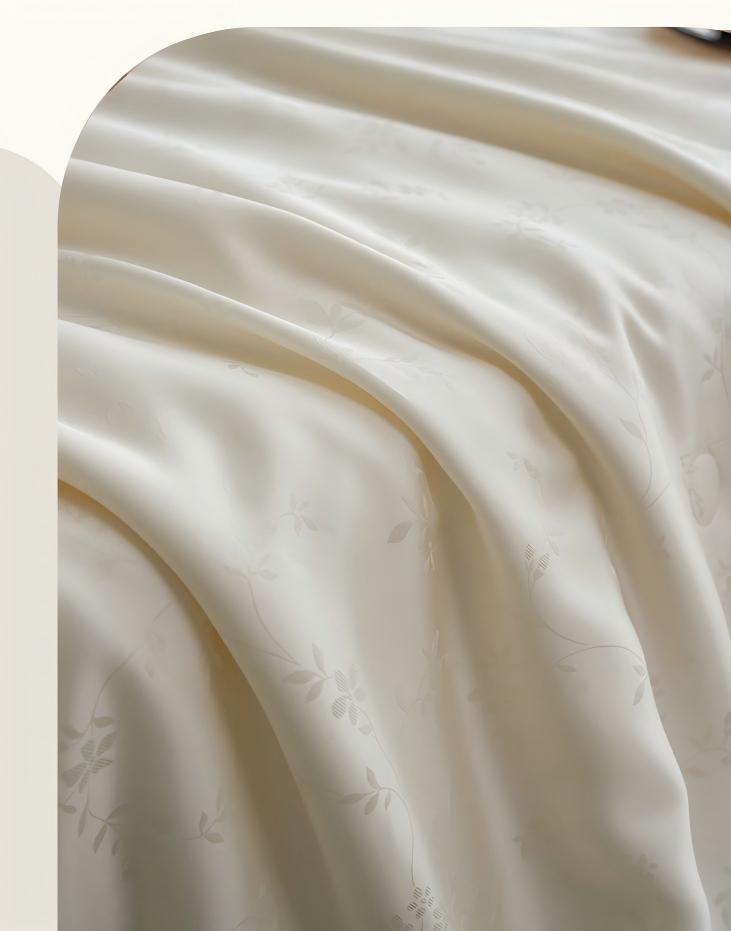 Luxury Tencel Lyocell Jacquard Silk Summer Comforter – Breathable Cooling Lightweight Quilt