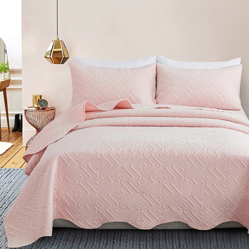 Diamond Wave Ultrasonic Quilted Microfiber Bedspread Set – Lightweight Coverlet Set with Polyester Filling, Soft Breathable Bedding, Machine Washable