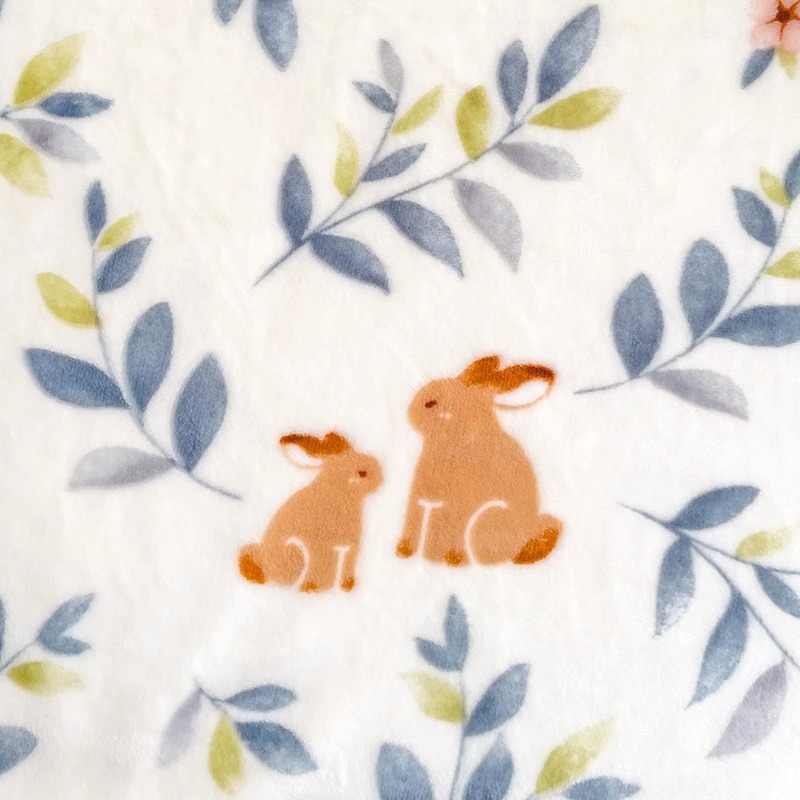 Printed Milk Velvet Throw Blanket, Double-Sided Heavyweight Soft Warm Blanket with Wide Edge Trim, Machine Washable Multi-Purpose Blanket for Sofa, Bed, Office, and Travel