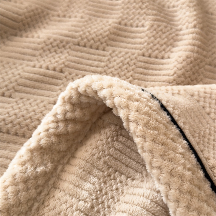 Double-Sided Embossed Plush Blanket, Thickened Soft Warm Throw Blanket for Sofa, Bed, and Car, Machine Washable
