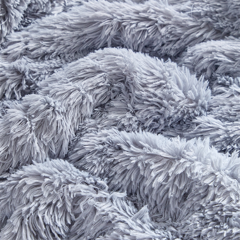 Long Plush & Sherpa Double-Layer Blanket, Reversible Soft Warm Throw Blanket for Sofa, Bed, and Car, Machine Washable