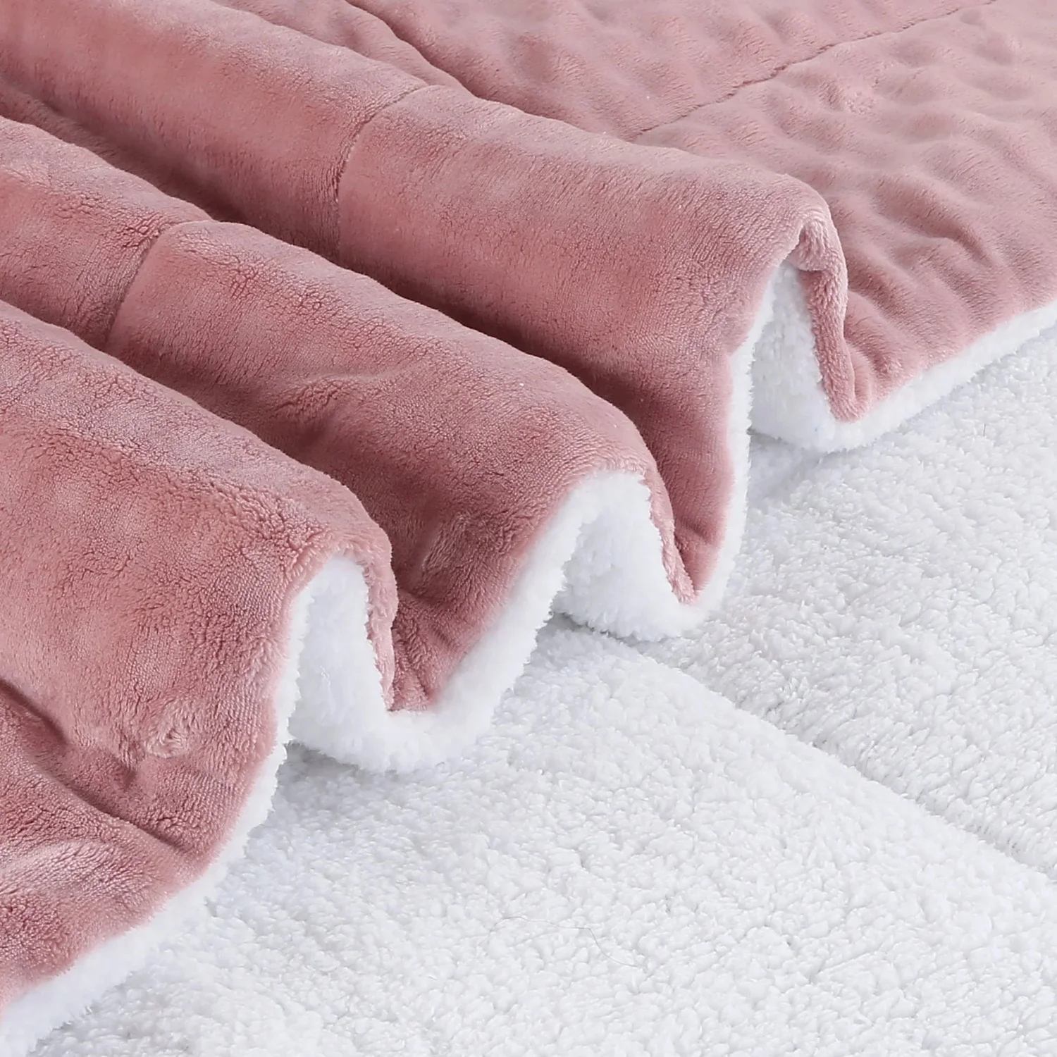 Bubble Texture Flannel Winter Comforter – Ultra Soft Plush Warm Breathable Quilt