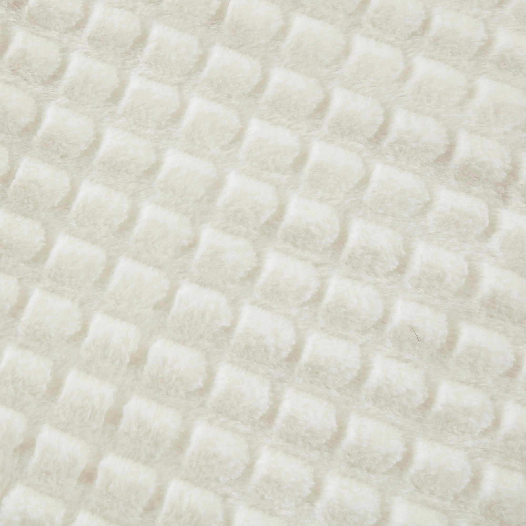 Cream Minimalist Checkered Plush Comforter – Soft Jacquard Grid Warm Quilt