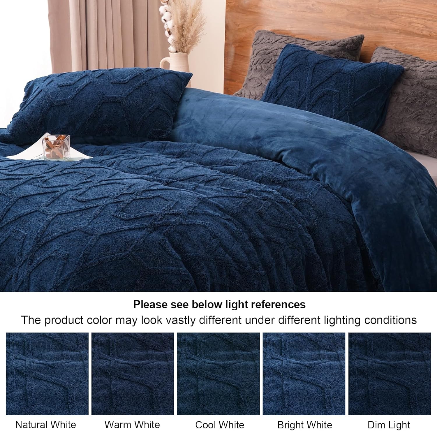 3D Jacquard Flannel Sherpa Winter Comforter – Ultra Soft Plush Faux Fur Warm Quilt