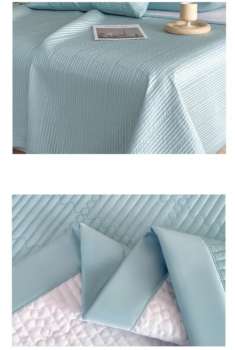 Tencel Blend Quilted Bedspread Set, Lightweight Printed Coverlet 3-Piece Set with Soft Fiber Filling, Breathable Bedding for All Seasons