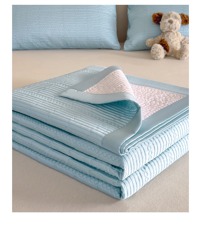 Tencel Blend Quilted Bedspread Set, Lightweight Printed Coverlet 3-Piece Set with Soft Fiber Filling, Breathable Bedding for All Seasons