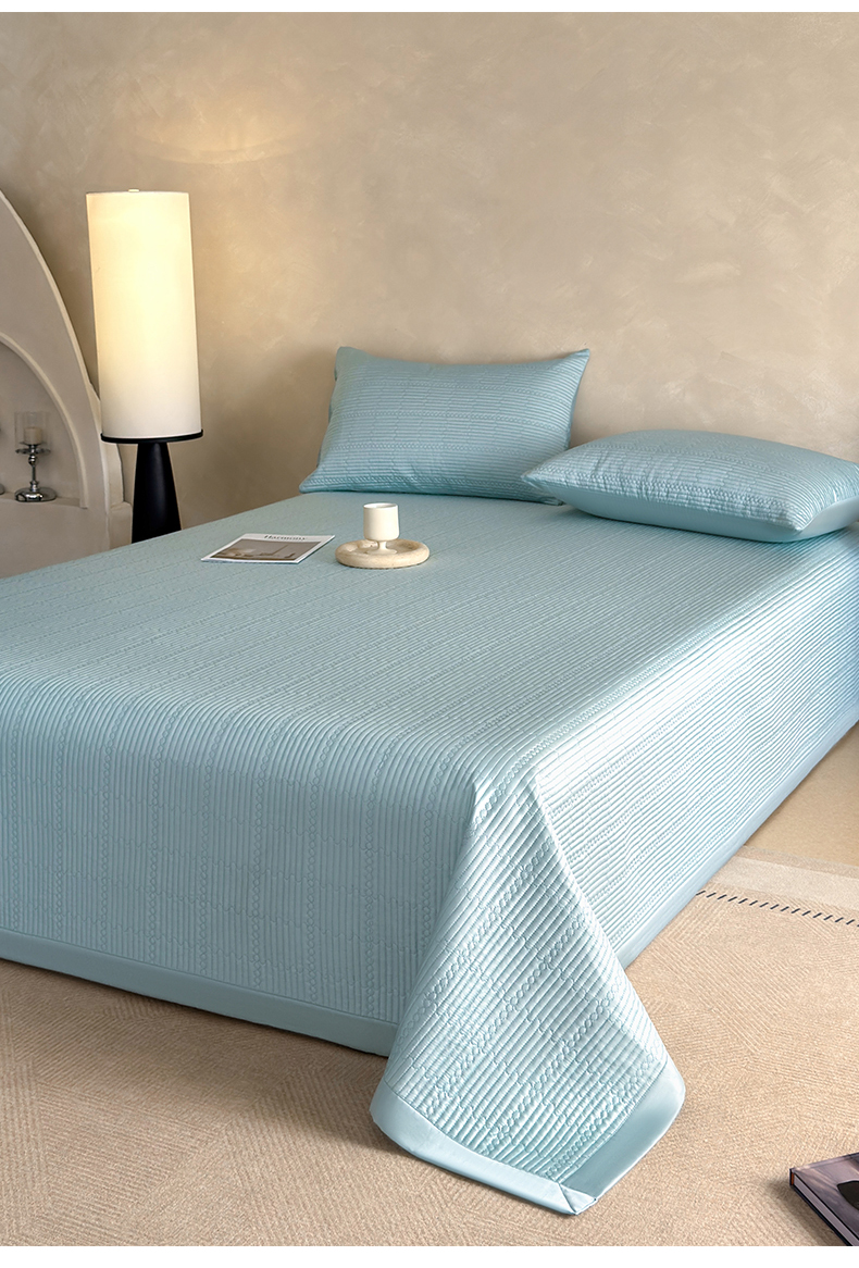 Tencel Blend Quilted Bedspread Set, Lightweight Printed Coverlet 3-Piece Set with Soft Fiber Filling, Breathable Bedding for All Seasons