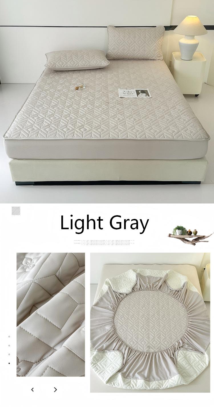 Lyocell Tencel Quilted Mattress Protector with 360° Elastic Fitted Skirt