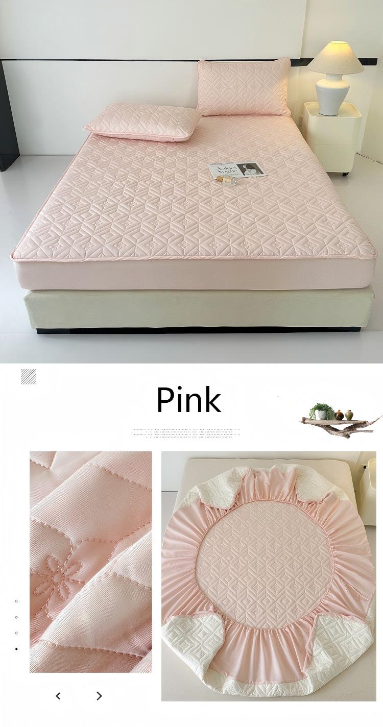 Lyocell Tencel Quilted Mattress Protector with 360° Elastic Fitted Skirt