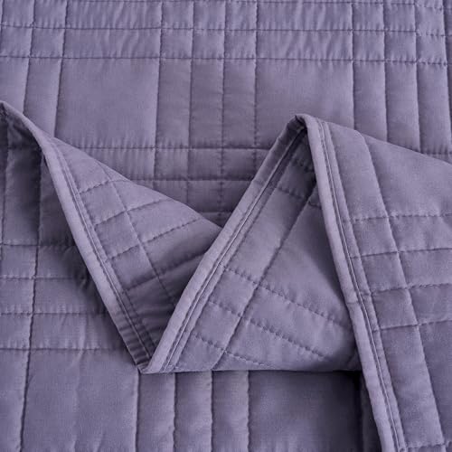 Brushed Microfiber Geometric Quilted Bedspread Set (3-Piece)
