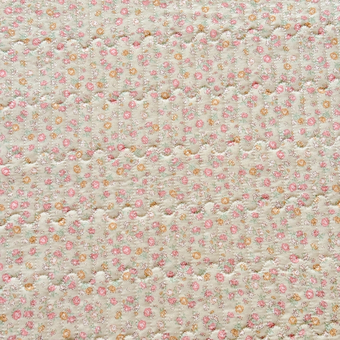 French Floral Quilted Bedspread Set (3-Piece) with Elegant Ruffle Trim