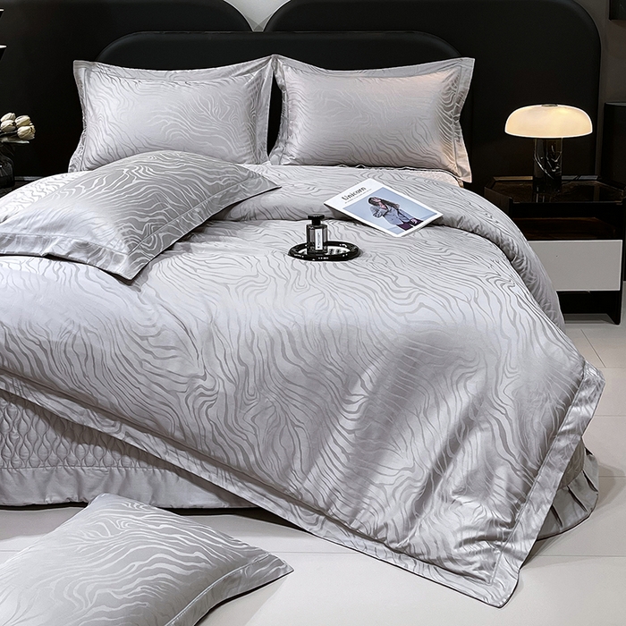 Pure Cotton Jacquard Quilted Bedspread Set (4-Piece) with Premium Filling