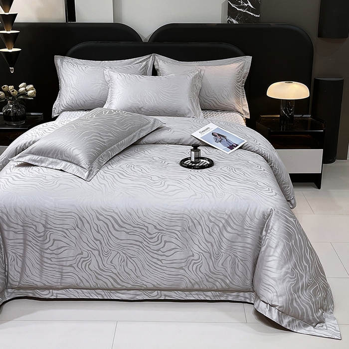 Pure Cotton Jacquard Quilted Bedspread Set (4-Piece) with Premium Filling