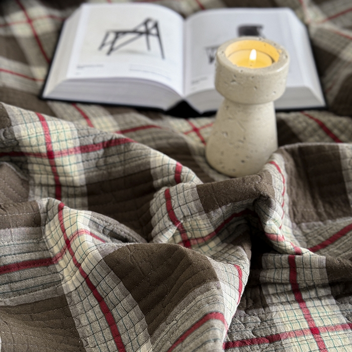 Reversible Yarn-Dyed Cotton Washed Bedspread Set (3-Piece) with Quilted Filling