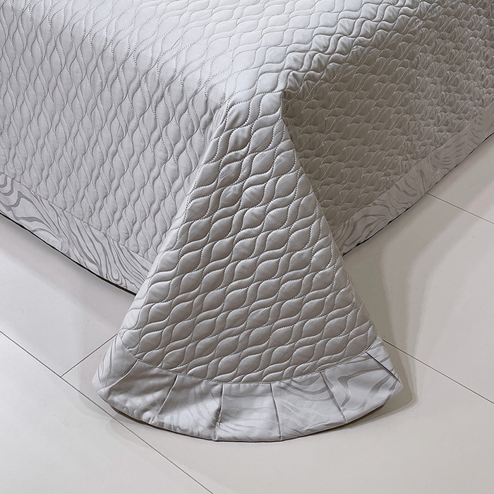 Pure Cotton Jacquard Quilted Bedspread Set (4-Piece) with Premium Filling