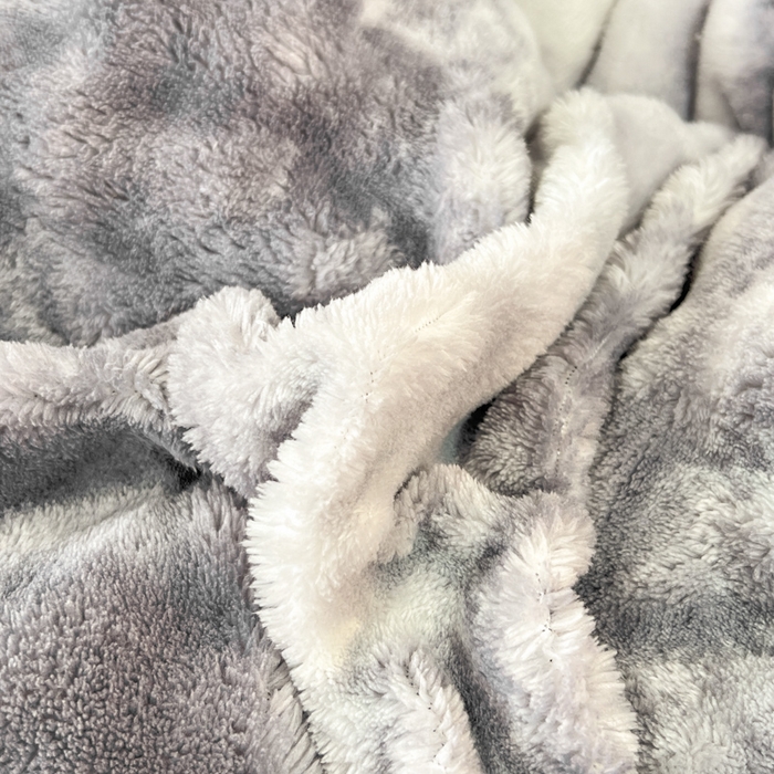 Faux Rabbit Fur Plush Comforter Set with Sherpa Fleece – Anti-Static Ultra Soft 3-Piece Bedding Set